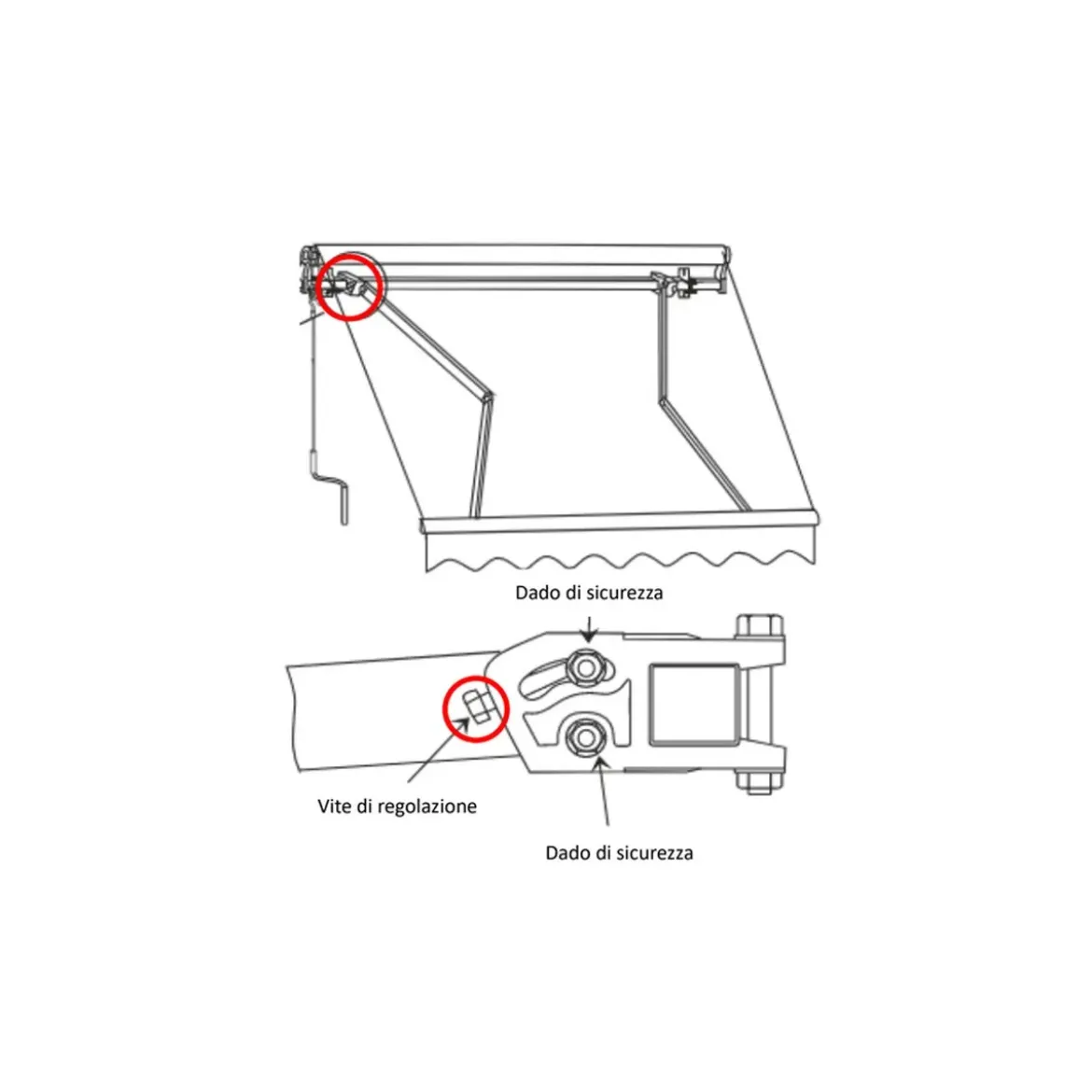 Tenda da Sole a Bracci Retrattili 250x200 Grigio con Rullo da Esterno Parasole