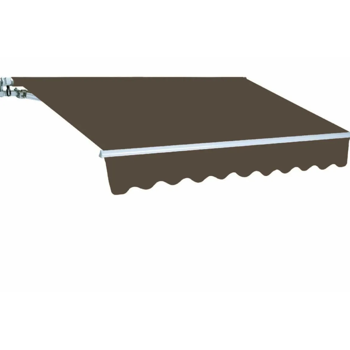Tenda da Sole a Bracci Retrattili 250x200 Marrone con Rullo da Esterno Balcone