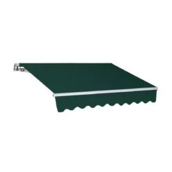 Tenda da Sole a Bracci Retrattili 250x200 Verde con Rullo per Esterno da Balcone