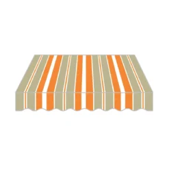 Tenda da Sole a Caduta Arancione 200x250 con Bracci Balcone per Esterno Parasole