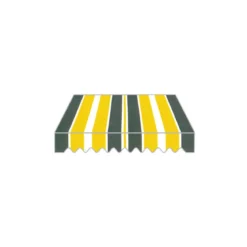 Tenda da Sole a Caduta Gialla 200x250 con Bracci Balcone Rullo Esterno Parasole