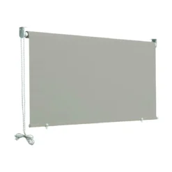 Tenda da Sole a Caduta Grigio 150x250 Attacco Soffitto Balcone Rullo Alluminio