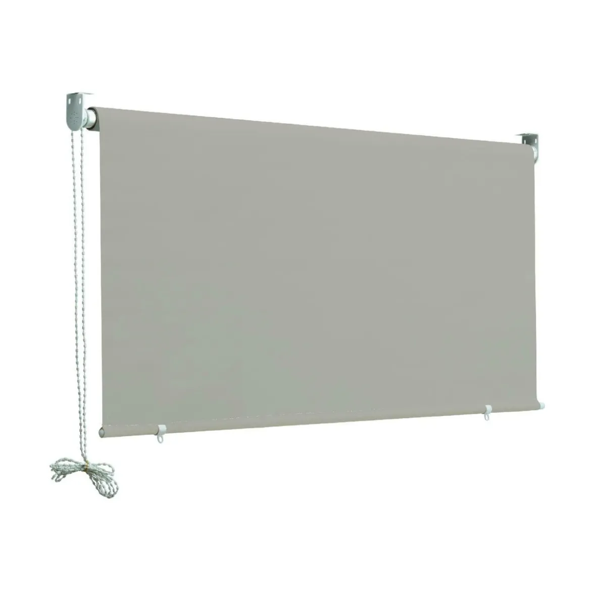 Tenda da Sole a Caduta Grigio 150x250 Attacco Soffitto Balcone Rullo Alluminio