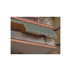 Tenda da Sole a Caduta Verde 200x250 con Bracci Balcone Rullo Soffitto Parasole