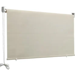 Tenda da Sole a Caduta 200x250 Beige Rullo Alluminio Soffitto Terrazzo Balcone
