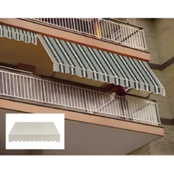 Tenda da Sole a Caduta 200x250 cm Balcone Alluminio Poliestere Tortora