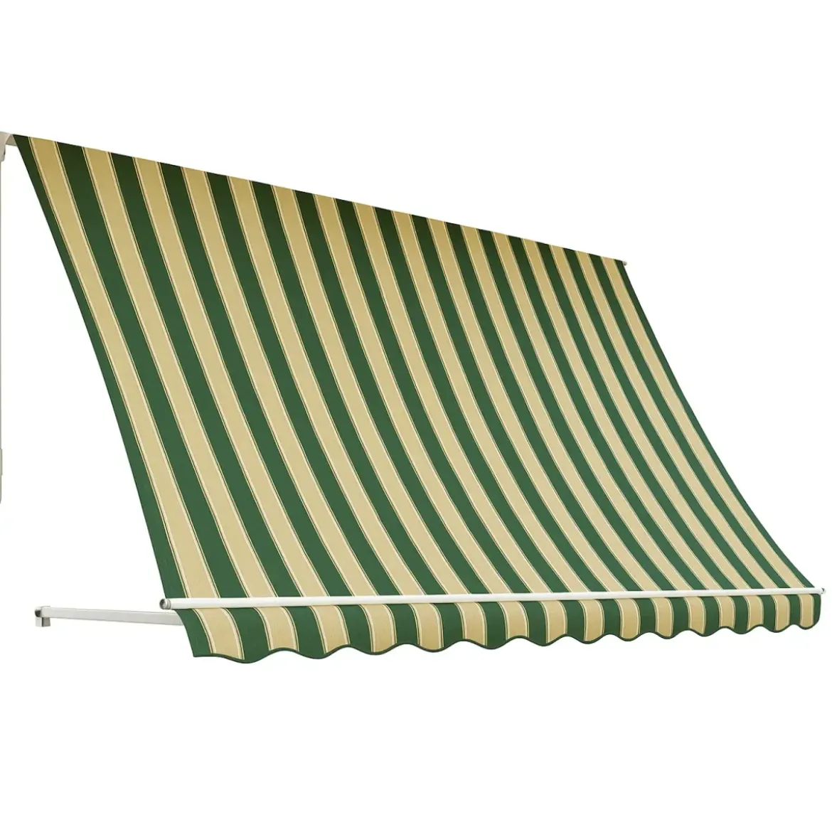 Tenda da Sole a Caduta 100x250 cm Verde Bianco Rigato Senza Cassone