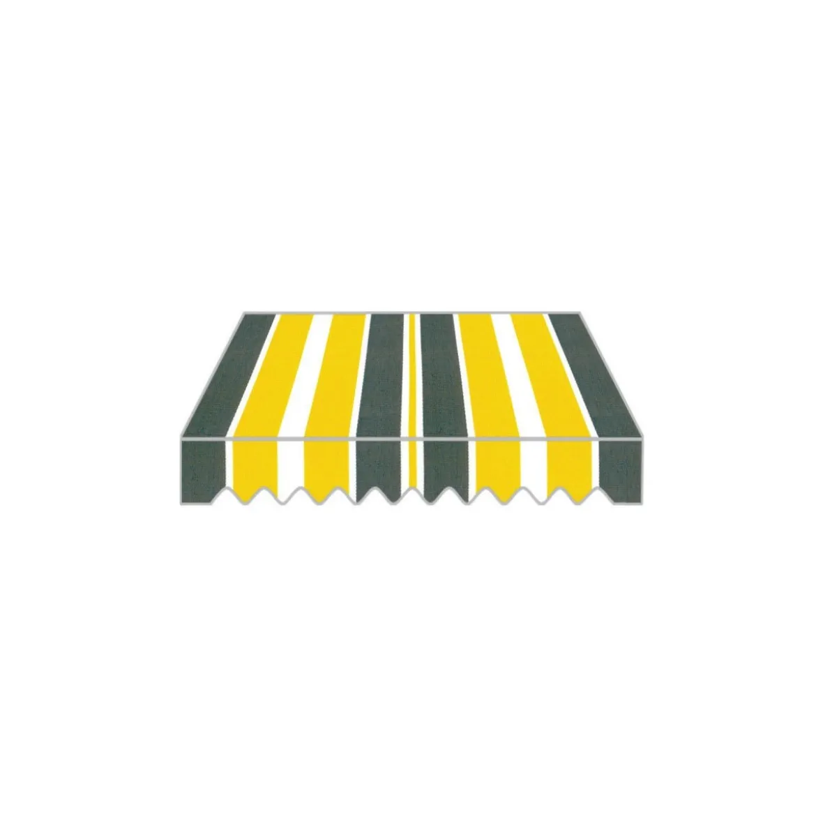 Tenda da Sole a Caduta 300x250 Gialla con Bracci Balcone Rullo Esterno Parasole