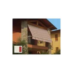 Tenda da Sole a Caduta 200x250 Riga Rossa con Bracci Senza Cassone