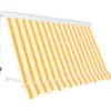 Tenda da Sole a Caduta 250x250 Rigato Giallo Bianco Cassonata da Esterno