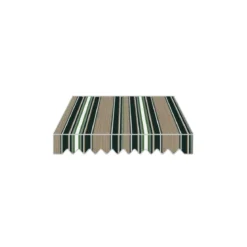 Tenda da Sole a Caduta 300x250 Verde con Bracci Balcone Rullo Soffitto Parasole
