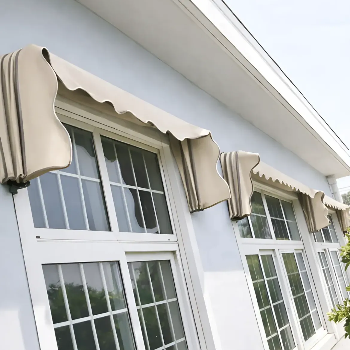Tenda da Sole a Cappottina 120x100 cm Beige da Esterno Impermeabile