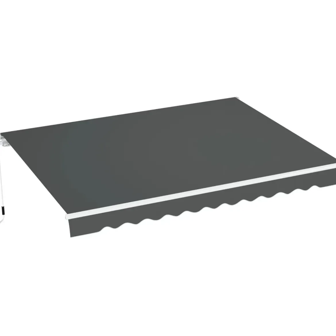 Tenda da Sole Antracite 400x300 a Barra Quadra Bracci Retrattili