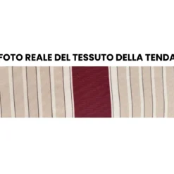 Tenda da Sole Avvolgibile Barra Quadra 400x300 cm Bordeaux Crema