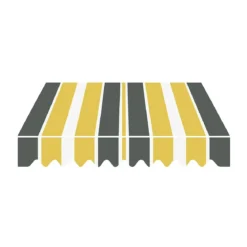 Tenda da Sole Avvolgibile 295x200 cm Bracci Retrattili Giallo Grigio