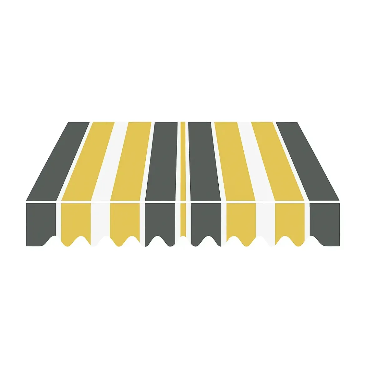 Tenda da Sole Avvolgibile 295x200 cm Bracci Retrattili Giallo Grigio