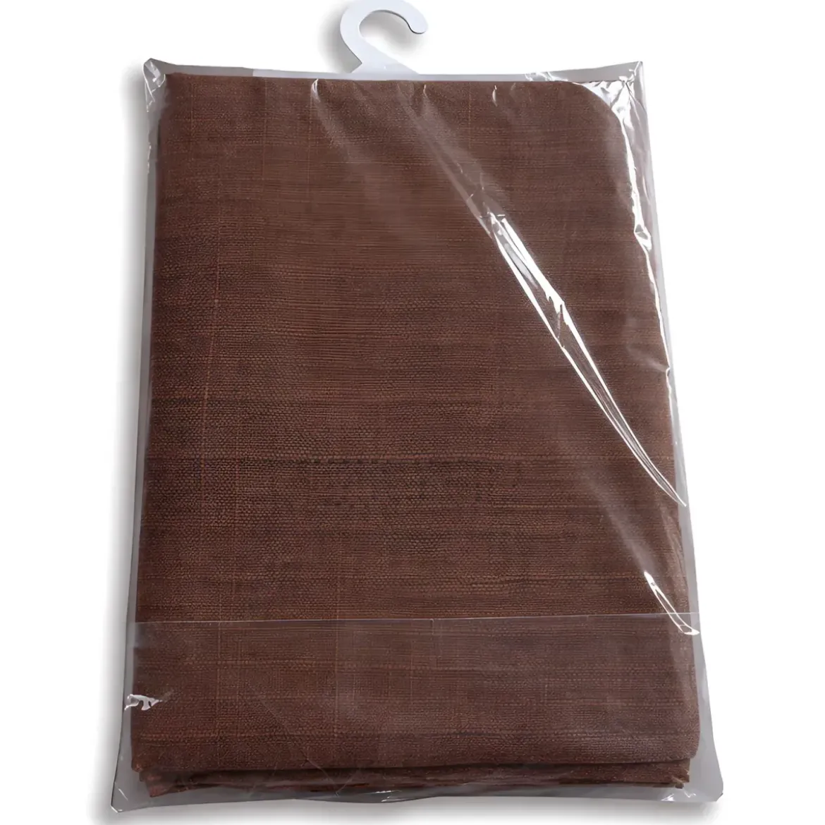 Tenda da Sole Cotone 140x300 Marrone Lavabile Anelli Ganci Sacchetto