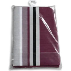 Tenda da Sole Cotone 140x350 Multiriga Marrone Lavabile Anelli Ganci