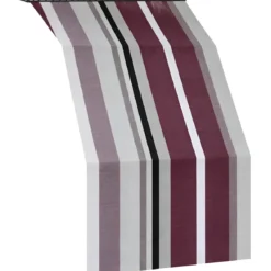 Tenda da Sole Cotone 140x250 Multiriga Marrone Lavabile Anelli Ganci