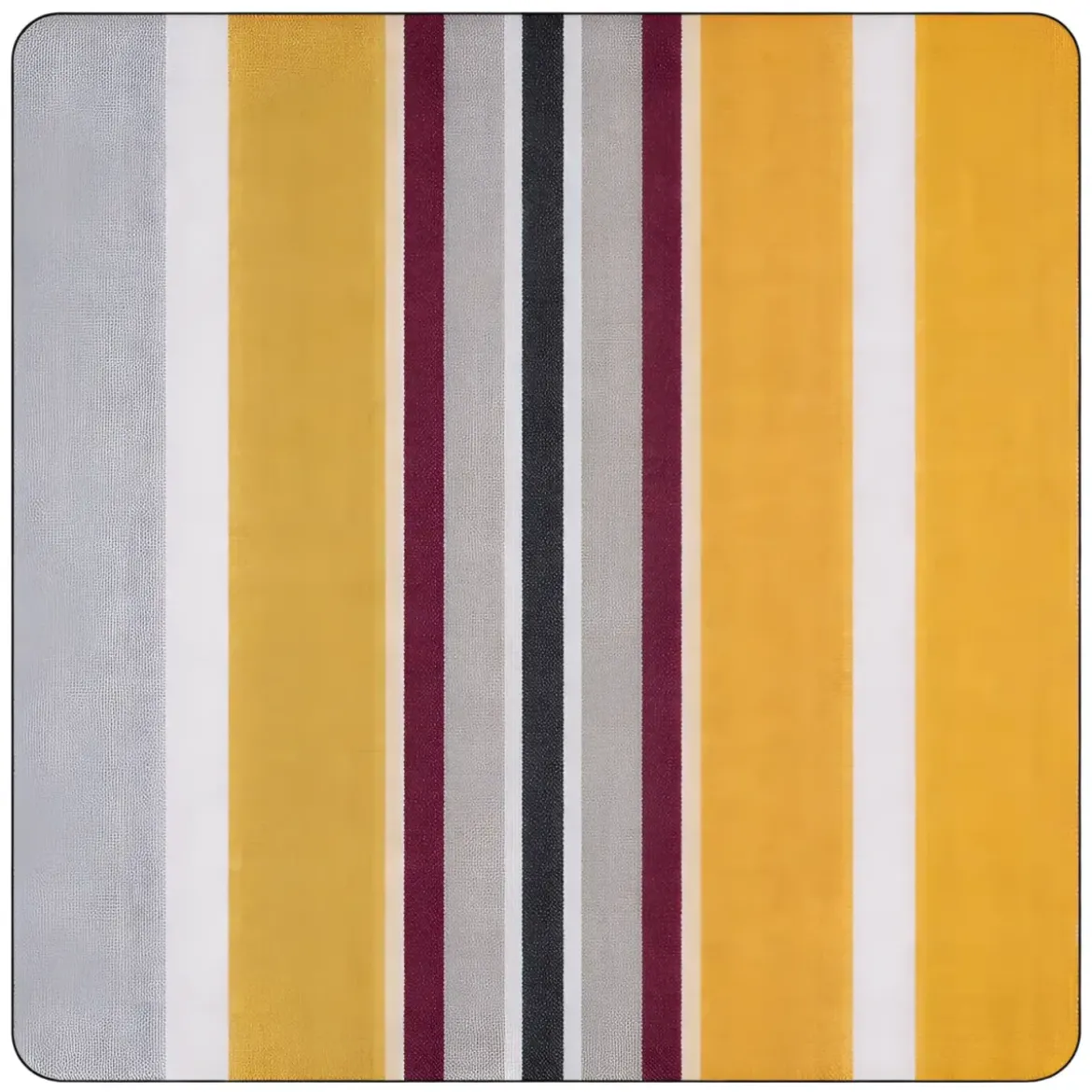 Tenda da Sole Cotone 140x250 Multiriga Giallo Lavabile Anelli Ganci
