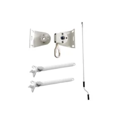 Tenda da Sole Riga Beige Caduta con Bracci 245x245 Terrazzo Avvolgibile Esterno