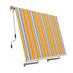 Tenda da Sole Riga Gialla Caduta con Bracci 245x245 Balcone Avvolgibile Esterno