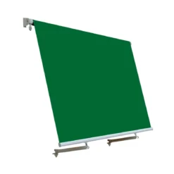 Tenda da Sole Verde 245x245 a Parete con Bracci da Terrazzo Avvolgibile Esterno