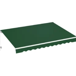 Tenda da Sole Verde 200x150 Bracci Inclinazione Regolabile Barra Quadra