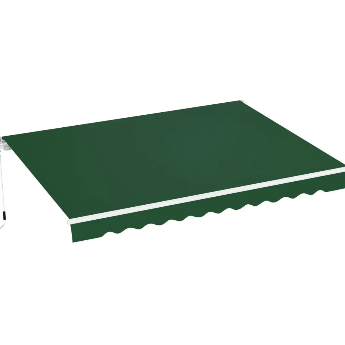 Tenda da Sole Verde 200x150 Bracci Inclinazione Regolabile Barra Quadra