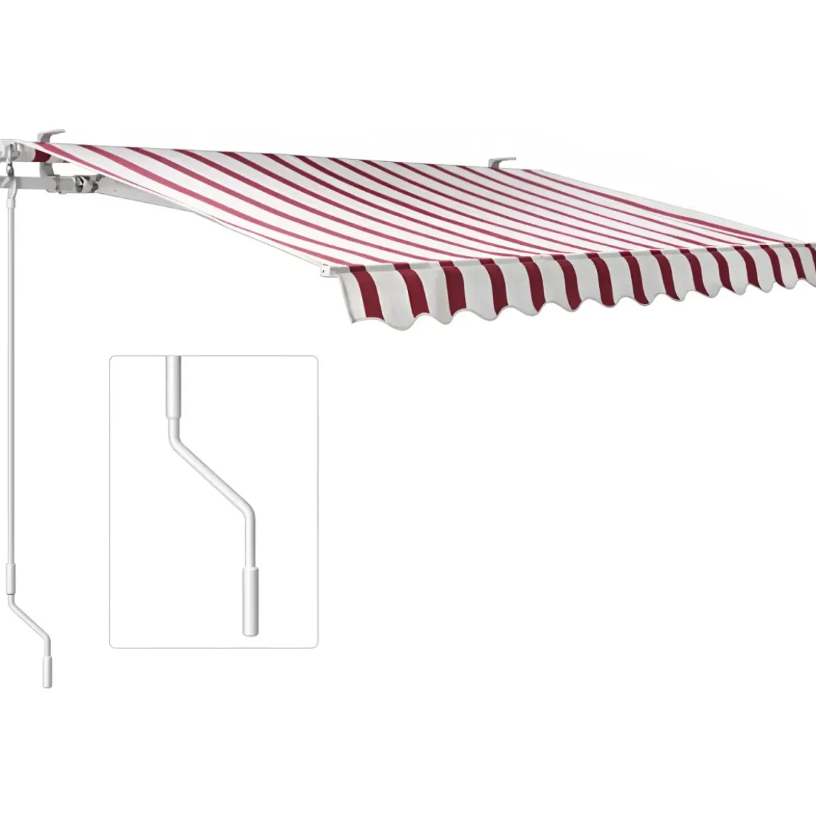 Tenda da Sole 400x300 a Barra Quadra 4x3 Riga Rossa Eco
