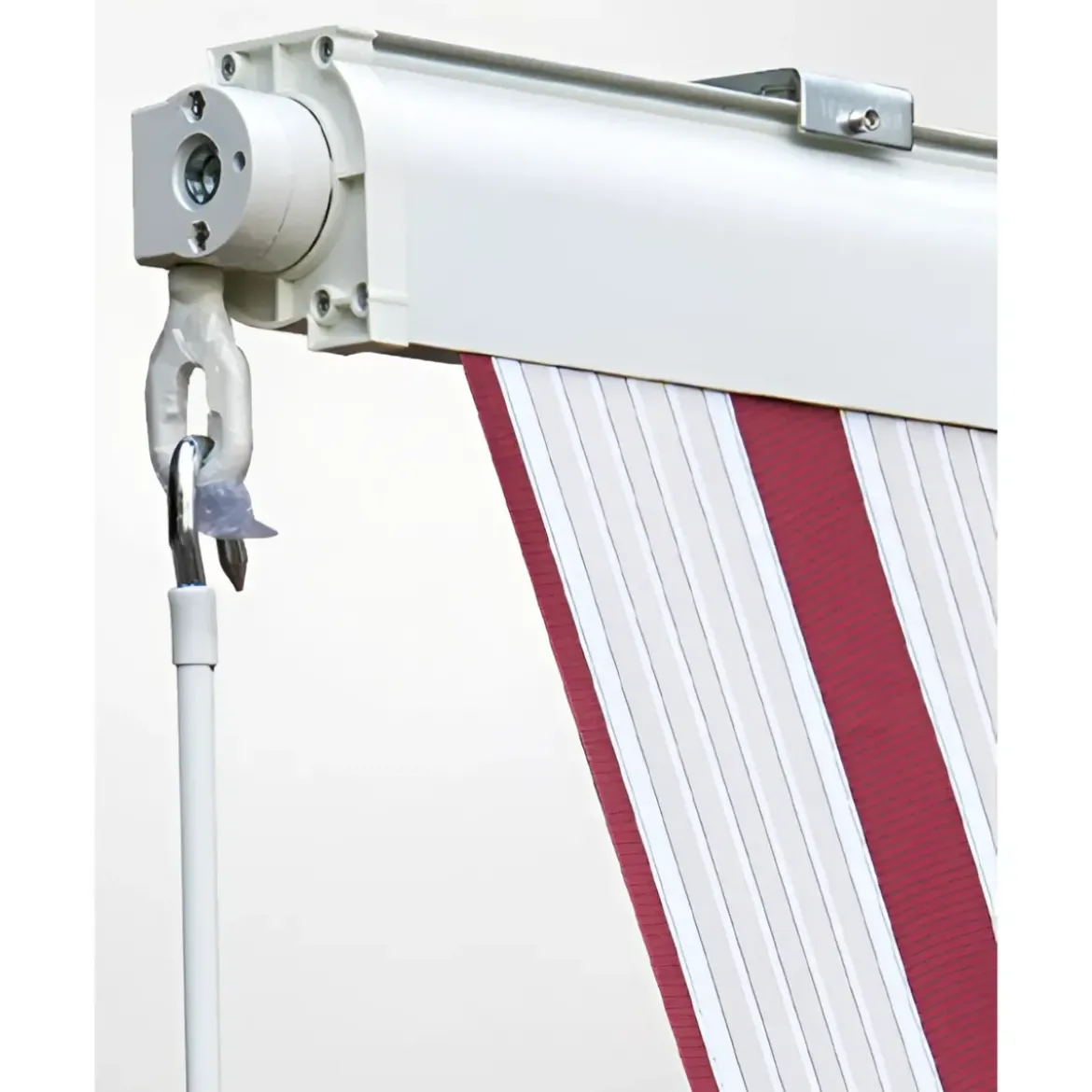 Tenda da Sole 400x300 Riga Rossa a Caduta Cassonata con Bracci