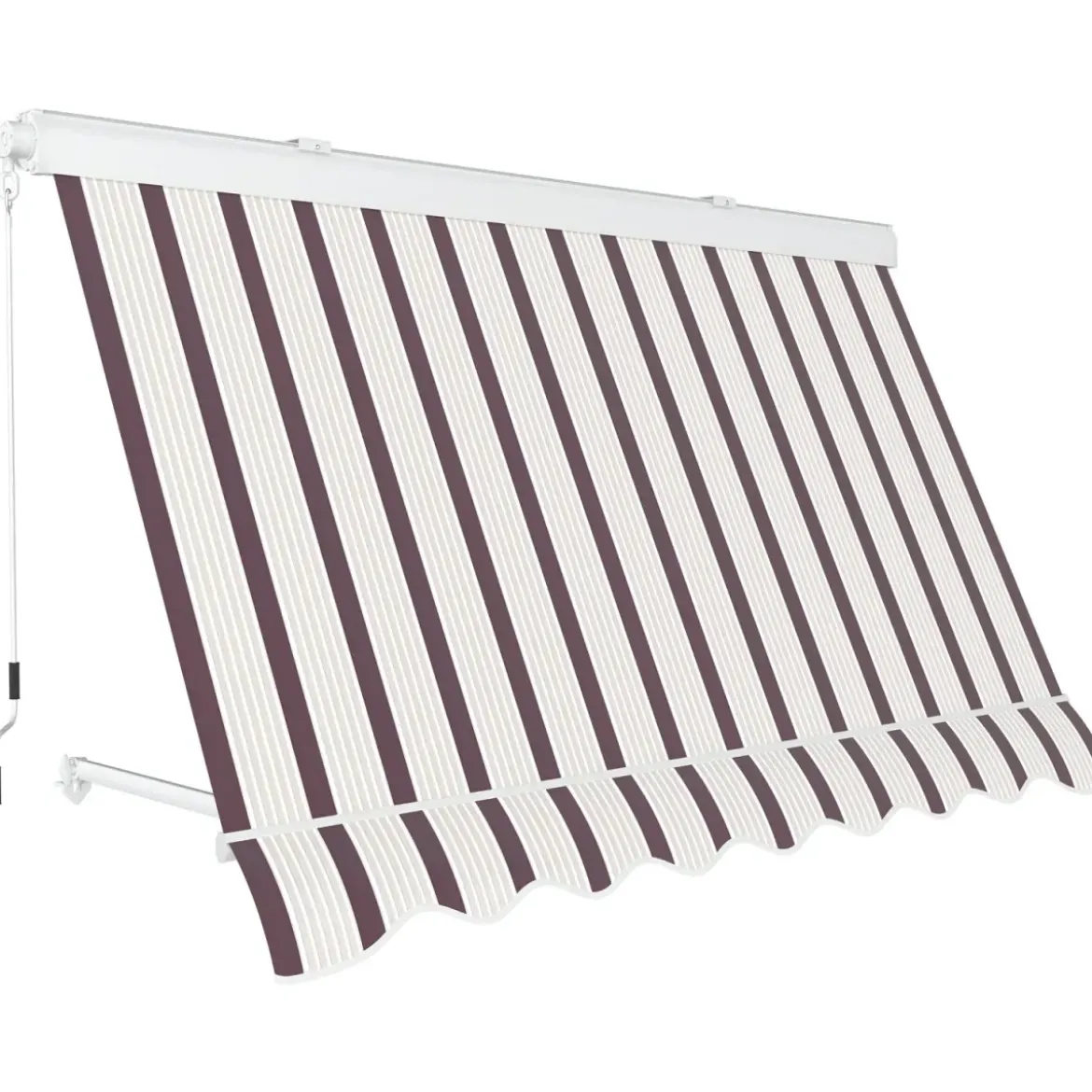 Tenda da Sole 400x300 Riga Rossa a Caduta Cassonata con Bracci