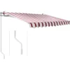 Tenda da Sole 200x150 Rigata Bordeaux Crema Barra Quadra Balcone