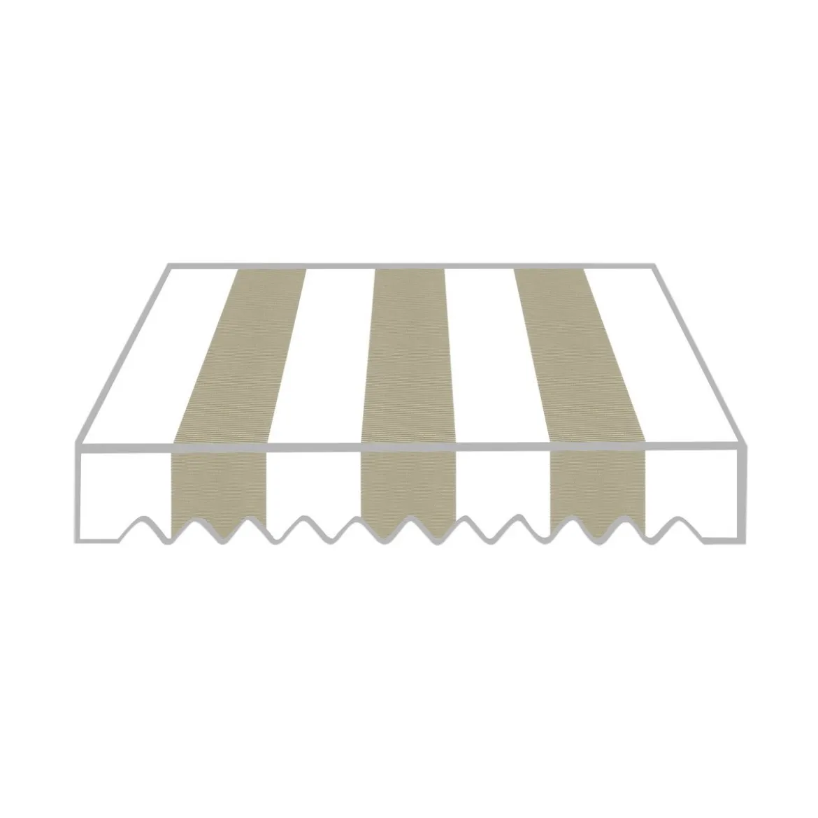 Tenda Parasole a Caduta 300x250 cm Beige con Bracci Balcone Esterno Rullo Sole