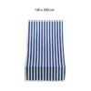 Tenda Righe Blu Parasole 140x300 a Soffitto con Anelli per Terrazzo