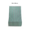 Tenda Righe Verde Parasole 140x300 a Soffitto con Anelli per Terrazzo