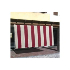 Tenda Sole Caduta 150x250 H Riga Rossa Attacco Soffitto Terrazzo Rullo Alluminio