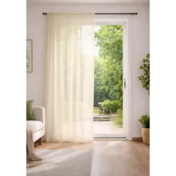Tenda Zanzariera 140x240 Avorio Poliestere Anti Insetti Porta Finestra