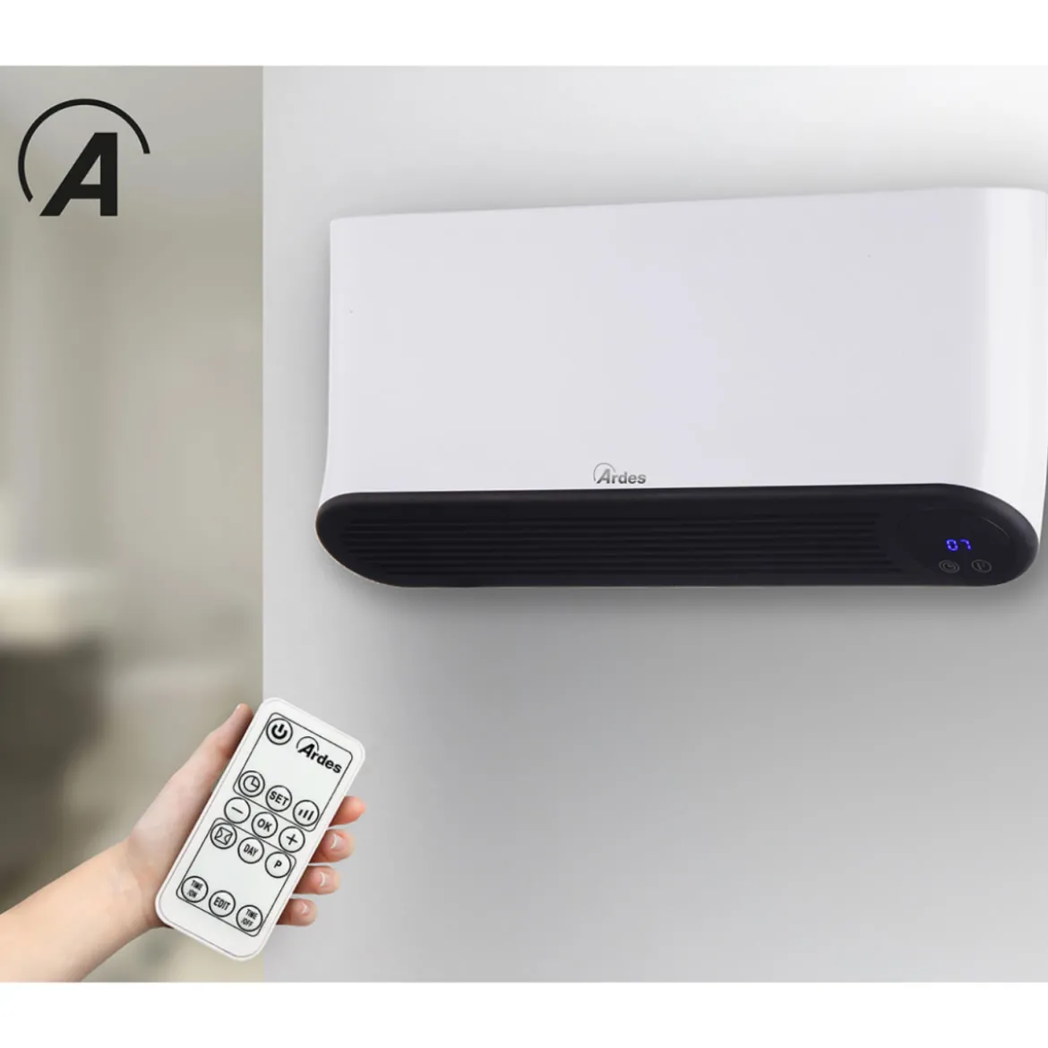 Termoconvettore Ceramico a Parete 2000W Stufetta e Ventilazione Estiva