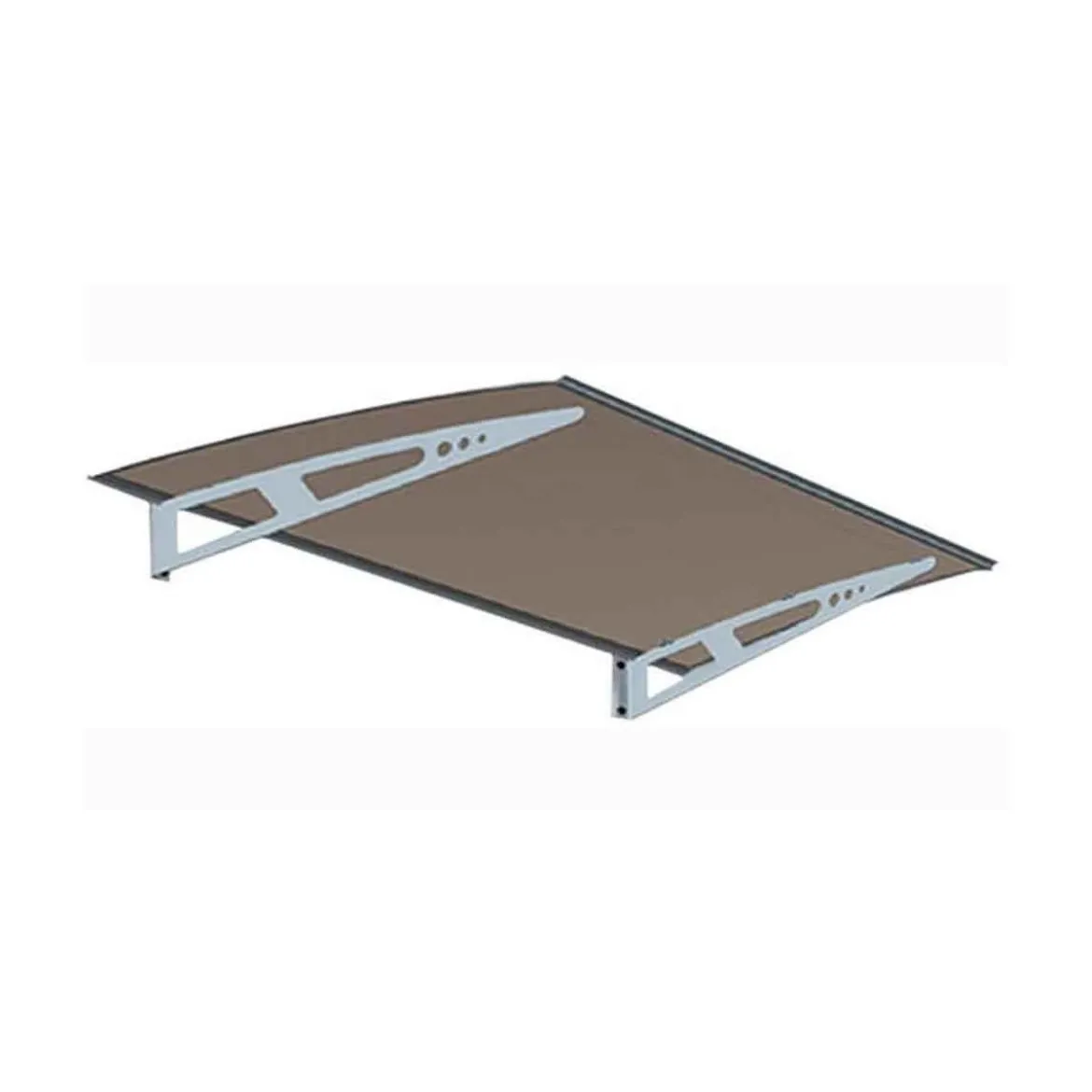 Tettoia Alluminio Pensilina 150x100 Policarbonato Parapioggia per Porte Balconi