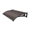 Tettoia Copertura 135x100 Modulare Pensilina ABS Policarbonato Alveolare Marrone