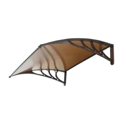 Tettoia Copertura 100x80 Modulare Pensilina in ABS Policarbonato Alveolare Fume
