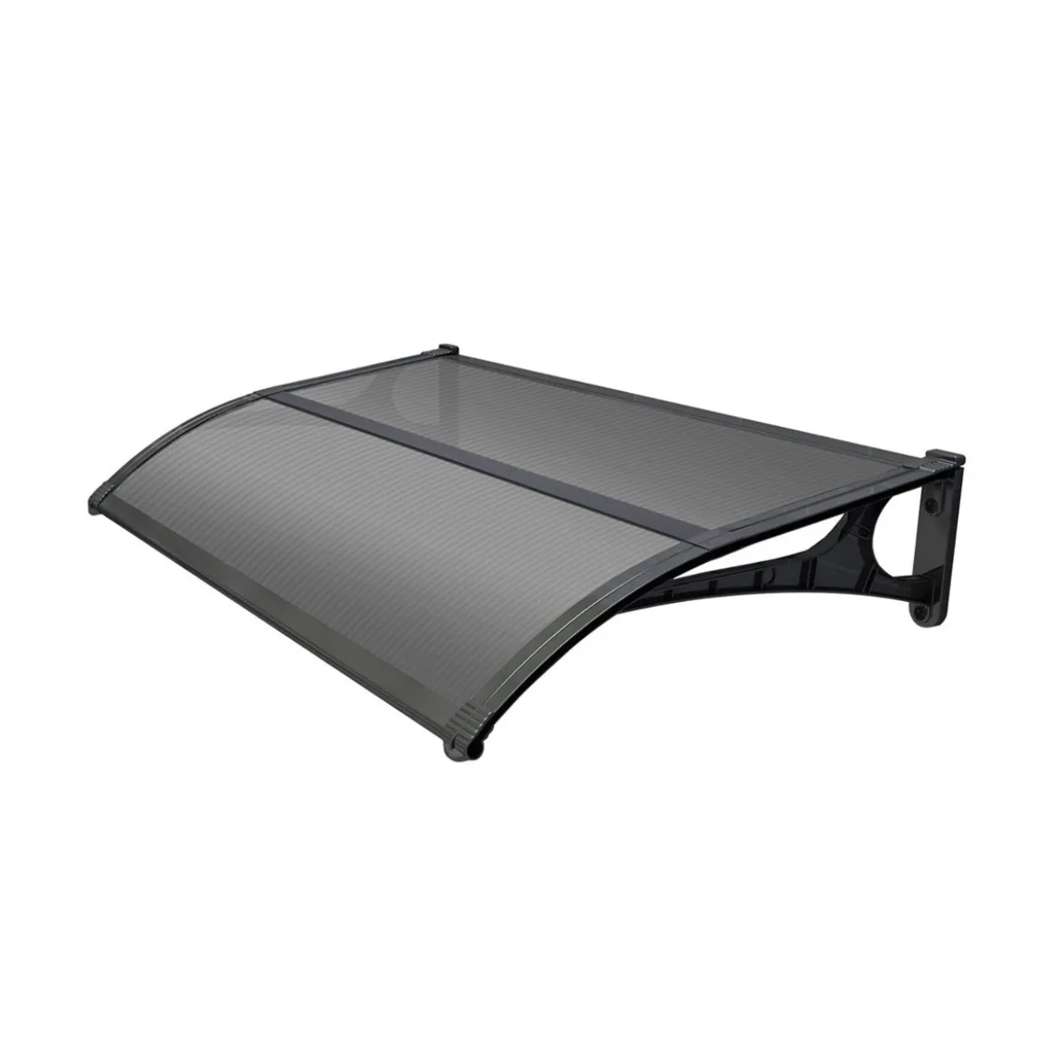 Tettoia Copertura 135x100 Modulare Pensilina ABS Policarbonato Alveolare Grigio