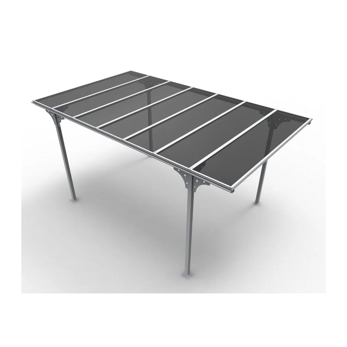 Tettoia in Alluminio 3x5 metri Carport Policarbonato Gazebo Posto Auto