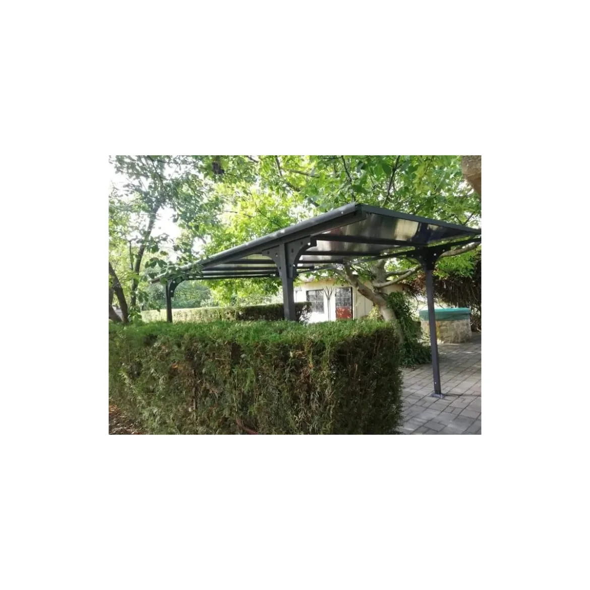 Tettoia in Alluminio 3x5 metri Carport Policarbonato Gazebo Posto Auto