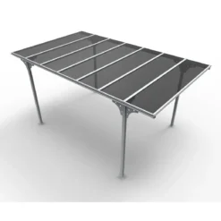 Tettoia in Alluminio 3x5 metri Carport Policarbonato Gazebo Posto Auto