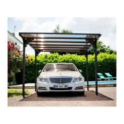 Tettoia in Alluminio 3x5 metri Carport Policarbonato Gazebo Posto Auto