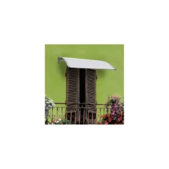 Tettoia Pensilina 120x100 Policarbonato Compatto Satinato Sgocciolatoio Modulare
