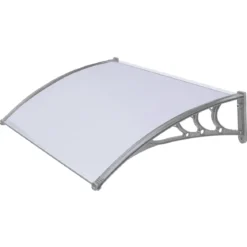 Tettoia 130x100 Modulare in Policarbonato Compatto Satinato Copertura Pensilina