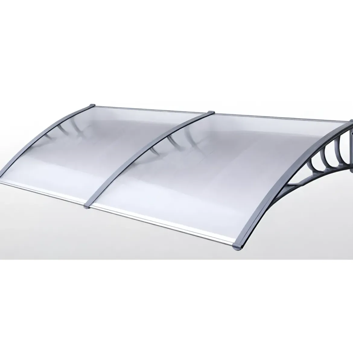 Tettoia 130x100 Modulare in Policarbonato Compatto Satinato Copertura Pensilina